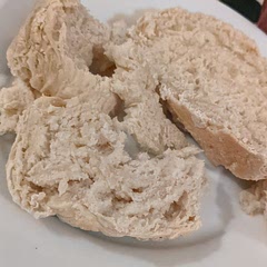 Tasted a bit too dry, but much better than the first time I baked bread. I think I just knead more practice (!)
