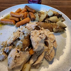 I added 2 cups of chicken broth and a lipton onion soup mix packet since the comments said it was dry and bland! Turned out AMAZINGLY!