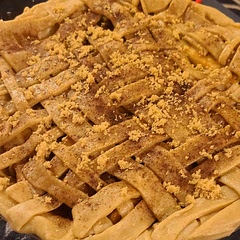 Made several changes like adding baking powder, all spice, and almond extract to the ice cream then topping the crust. Excellent recipe though