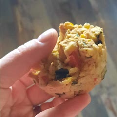 I get where they're going with this, a vegan version of an egg muffin. I think a savory muffin with added chickpeas would of been a much better option for this, but that would be a different recipe all together. Tastes great dipped in hot sauce, but the texture is very mushy and pasty.