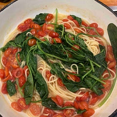 I used spinach instead of kale 

And added cheddar cheese