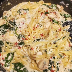 Very customizable! Enjoyable on its own, but I added mushrooms, red pepper flakes, and pomegranate for a transcendent experience. One of the best things I've ever made.