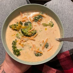 Add cayenne, reduce carrots-swap chicken broth for bone broth

Great rainy day dinner.