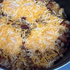 I added bacon to the potato mixture. So good!!