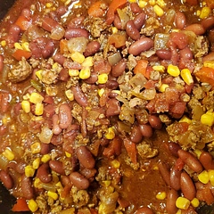 I was very skeptical about turkey chili before making this but this recipe was actually so good!! I used can of diced tomatoes with jalapenos for a little extra spice. A little bit of sour cream on top and wow!