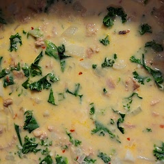 I used Kale instead of spinach and used more red pepper flakes because we like more spice 🌶