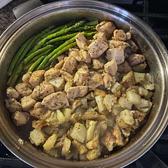 Used a total of 1/4 c butter and added roasted pots.  I literally could eat this every day!