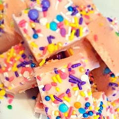 This does tend to run on the sweet side, so I cut it into tiny pieces once it was set.