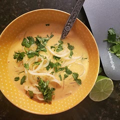 Mine turned out extra rich and creamy because i didn't have lite coconut milk and used regular. Soup was warming and flavorful.