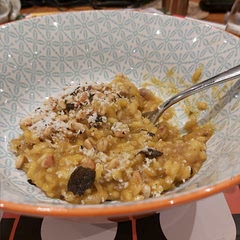  
Used nutritional yeast instead of cheese for the vegan.
Would increase the quantity next time as only just fed 4
Used pinenuts instead of hazelnuts as didn't have hazelnuts. Pinenuts worked well as were not as hard as hazelnuts.