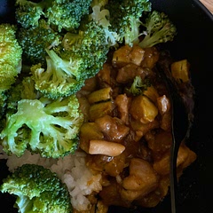 I added mushrooms and some squash that needed to be used up and it tastes so good! I also used my own teriyaki but I’m sure the one in the recipe is good too!
