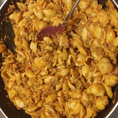 I ended up using a full cup of water and doubling the noodles. I then ajusted the salsa and cheese accordingly. I think it needs some extra flavor , I just don't know what.