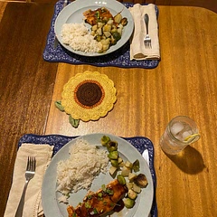 Best salmon recipe ever! 

I didn’t use exact measurements for the glaze, just winged it, and substituted lemon juice for the vinegar. Taste tested it until it delicious. 

Will be my go to salmon recipe!! So good.