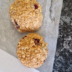Added some sesame seeds and cranberry. Very good!