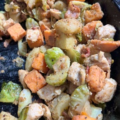 Personally, I could do without the apples, but my husband loved it! No leftovers here!