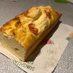 I added halved cherry tomatoes, salt, garlic, and Italian seasoning! Excellent texture and very easy. Nice and light, will be great for sandwiches.