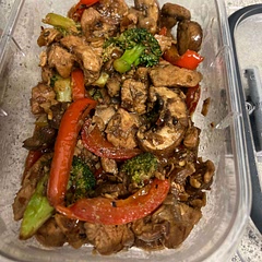 I’ve made this every week for work for a month now and I still love it. It’s great with Whole grain jasmine rice also if you’re low carb or carb cycling.