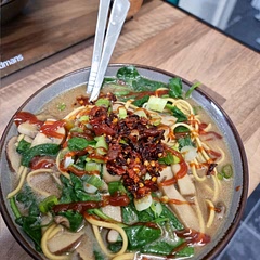 I added light / dark soy sauce as well as some MSG and chilli oil but apart from that, it's really tasty!
