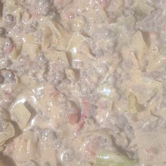 I added a tsp of GSP and used Slap Yo Momma as my Cajun seasoning.  Cabbage was fresh from the garden.  Substituted ground venison for beef.  Spicy and yummy!  Husband said it was too salty, so I may eliminate the GSP next time.