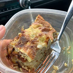 This is a picture of my leftovers because it was so good, it reminded me to write a review!