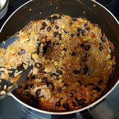We like more solids than liquids so no water added. Otherwise, definitely add the water