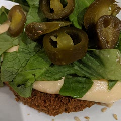 I get what the recipe was going for, but it just didn't work for us. Apparently none of us like bean burgers. The cheese sauce was nice but a bit bland. Also makes for a VERY messy burger.

In short, no one in my family liked it.