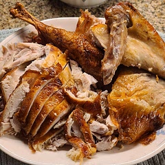 My favorite way to make a classic turkey in the oven. Always comes out golden and moist.