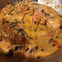 Added mushrooms and spinach and a bit more spice.
