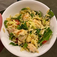 So good! I added spinach, tomatoes, and feta cheese.