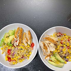 Yummy! Made my chicken in the air fryer and cooked quinoa in rice cooker! Easy and healthy meal option.