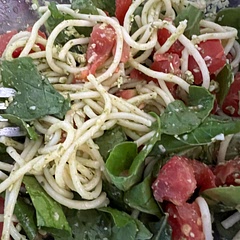 Very good! I had used a jar of pre made pesto, next time I’ll have to make my own! Also just made the pesto noodles again and topped with Parmesan chicken. Never thought to just put pesto in noodles.