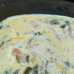 I used thighs because I didn’t have breasts. Good flavor but my only issue is it’s kinda thin. I expected a thick creamy soup. Next time I’m gonna modify it so it’s thicker.