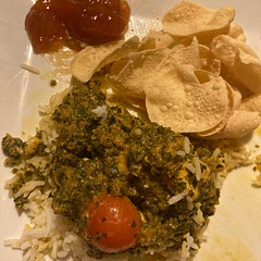 Lovely mild curry.  I added cherry tomatoes near the end of cooking which made it a bit more interesting. The kids loved it too (if it wasn’t for them I’d probably up the spices a bit)