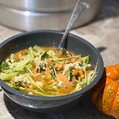 I love this soup because it’s a great base. You can add any vegetables and toppings you’d like. You can even make rice and add it. I didn’t add the tortilla strips in my first bowl, but definitely adding them when I grab another bowl 😆