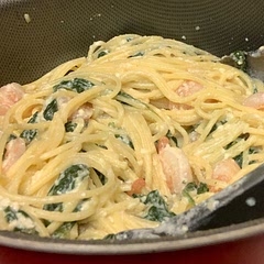 Super easy to make. I misread the step about adding the reserved water but it still turned out good. I added shrimp for a meat since hubby likes meat in most of his pasta dishes.