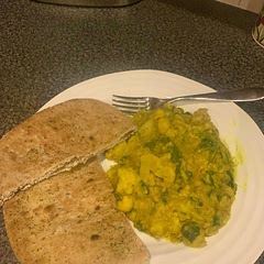 Tasty. Turned out well for first effort. Didn’t bother with rice.