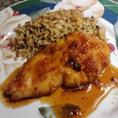 Just like honey chicken teriyaki from the Chinese restaurant.  I doubled everything so it had a good amount of sauce.  Very, very good!  Two thumbs up!