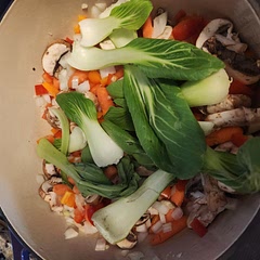 Used bok choy instead of spinach and celery, turned out delicious