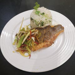 With added Coriander rice