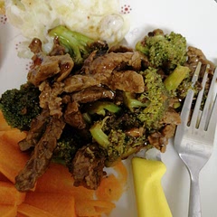 Quite salty. Probably should have reduced the soya sauce. But otherwise, yummy. Maybe should also have precooked the broccoli or used frozen ones