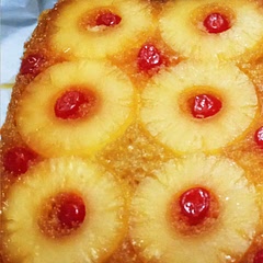 Tastes like Pineapple Upside Down Cake! Look, I've never been a big fan of this kind of cake but it's my husband's favorite. So, it's a great and simple recipe for this cake.