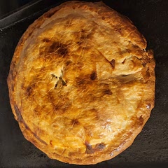 Very easy! I used a pre done pie crust and top. Also, rotisserie chicken.  My family ate the whole thing.