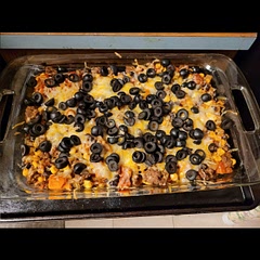 It was delicious! Changes I made were I was lazy and used taco seasoning, added an onion, I added 1 can of diced fire roasted tomatoes and used less salsa. I also used Fritos scoops and next time I think I'll just put them on top, too soggy on the bottom.  Used the scoops to dip as well, turned out very well, will be making again. Thank you!