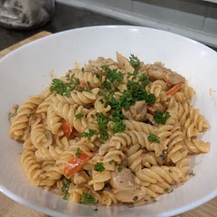 Really easy mid week recipe this! I added mushrooms, peppers and some chicken. Will make this again