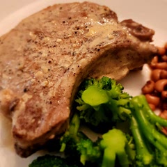 The sauce is yummy. Used thick cut chops. I will, however, set the oven temp lower next time so the chops cook slower and are more tender.