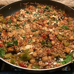 This was okay.  I liked that it was one pan and super easy to make. I would use less lemon juice next time.
*Leftovers taste better cold