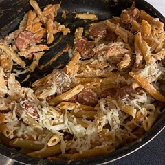 LOVED! We forgot the spinach.. but so yummy. I minced my mushrooms and used rotel with green peppers. Perfect amount of spice.