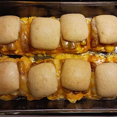I used yeast rolls and still super yummy and quick!