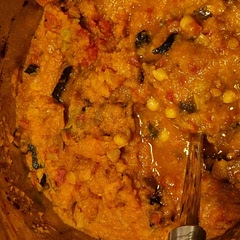 Used different kind of pumpkin and left out the mushrooms but worked very well.
