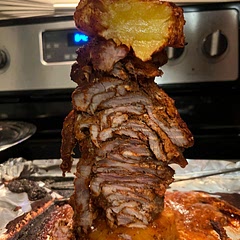 Sinfully good but needs extra supports in the oven (we used 3-4 skewers to hold it up).